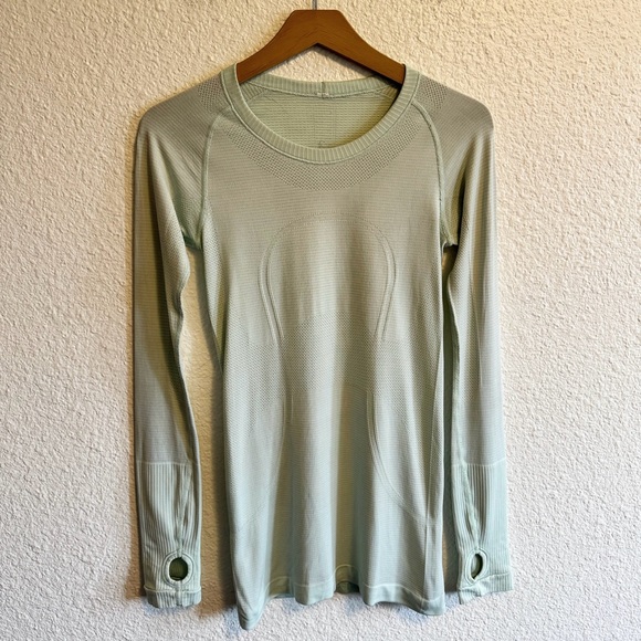 lululemon athletica Tops - Lululemon Athletica Swiftly Tech Long Sleeve Shirt Mint Green Women’s 4